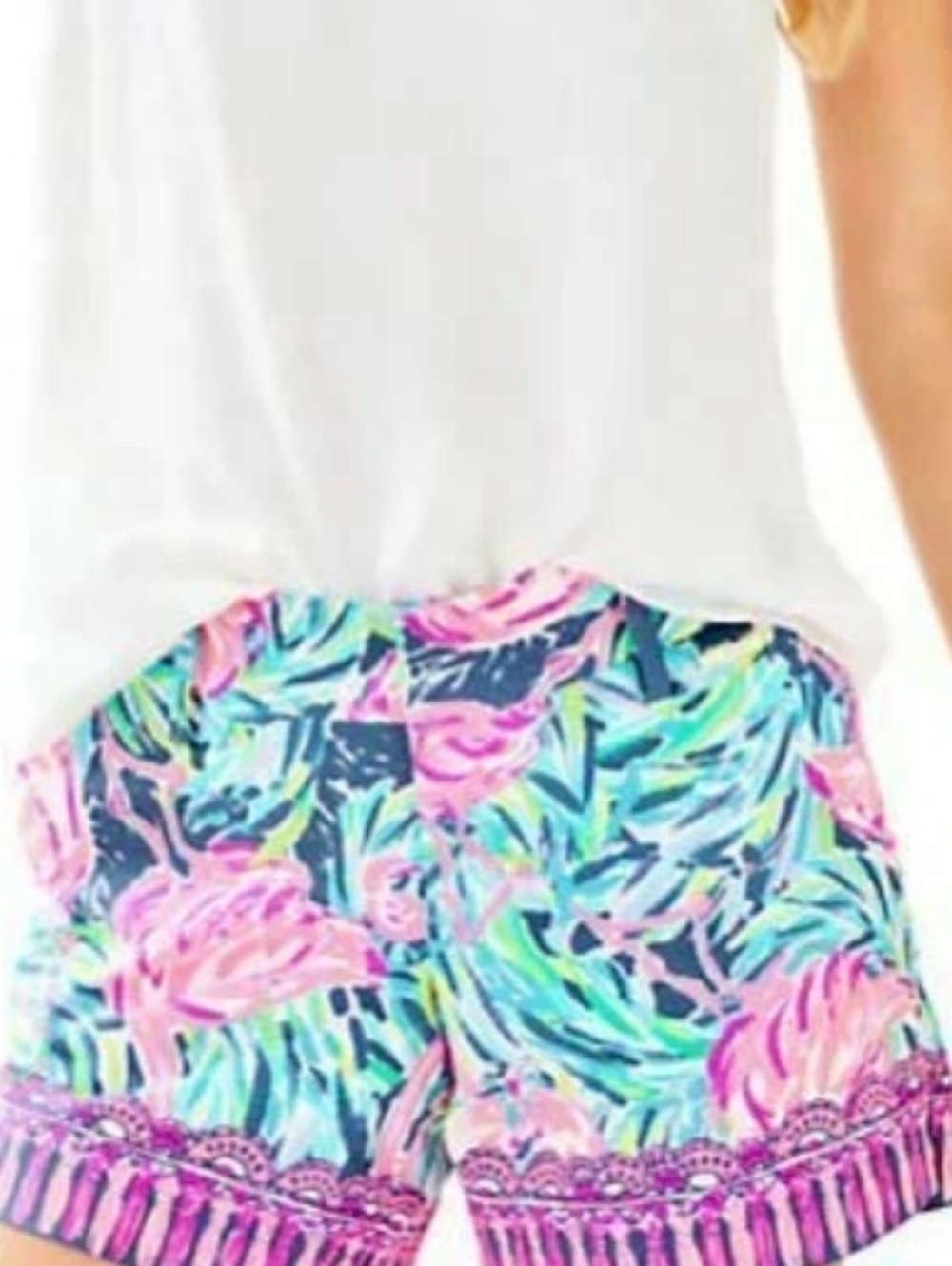  Lilly Pulitzer Callan Shorts Flamenco Beach Engineered